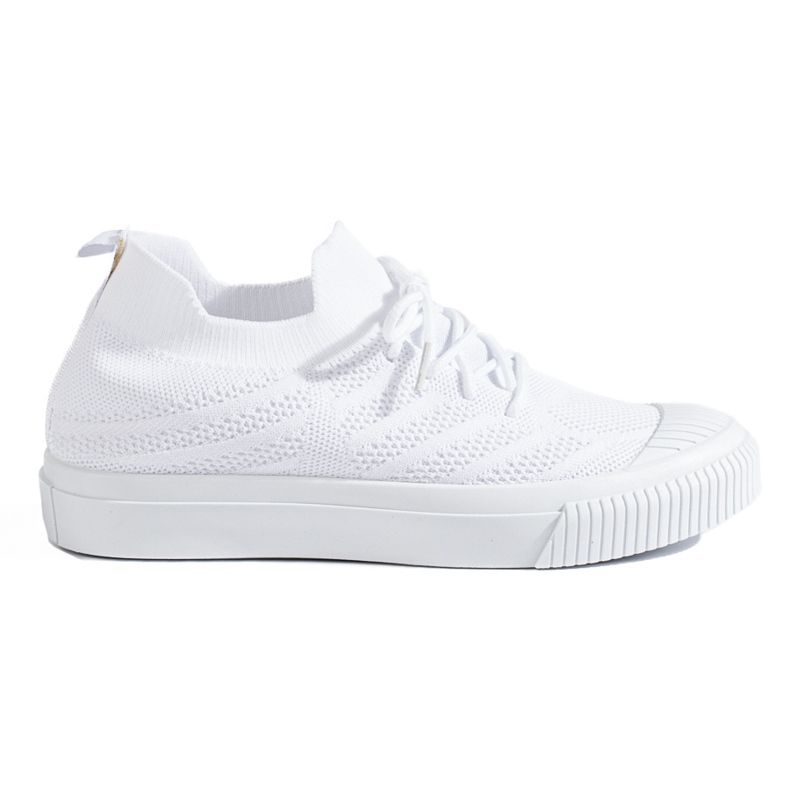 Textilsneakers för kvinnor vita Shelovet
