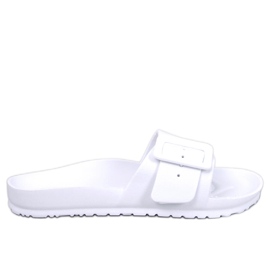 Gummiglas med Romero White-spänne vit