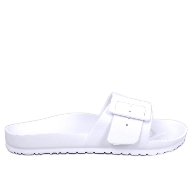 Gummiglas med Romero White-spänne vit