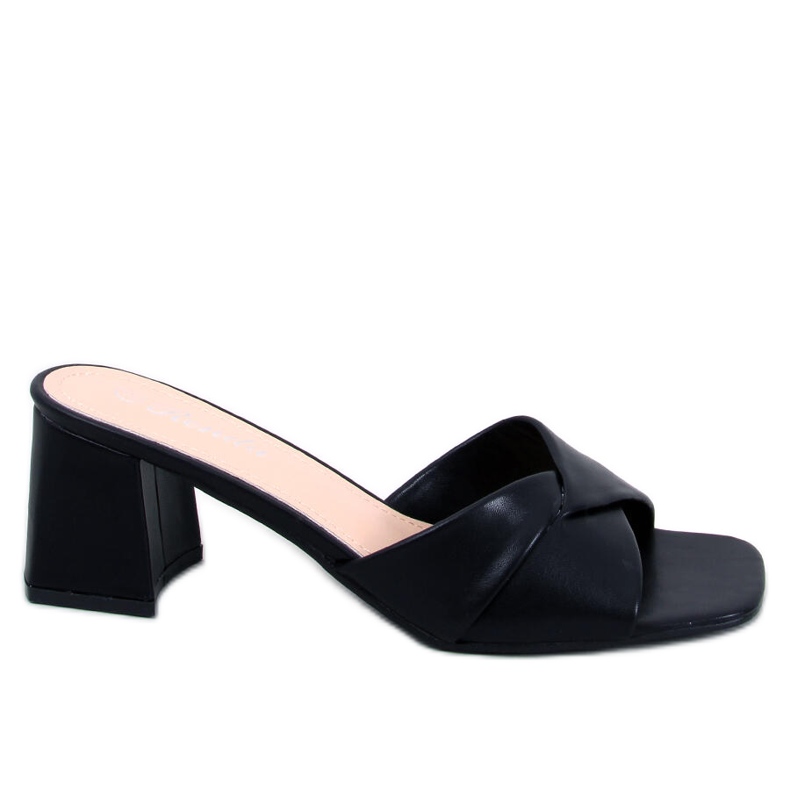 Poncia Svarta sandaler med låg klack