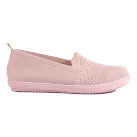 Slip-on sneakers i textil för kvinnor Shelovet rosa slip on