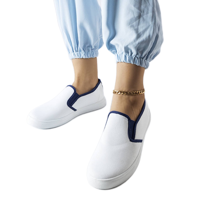 Cagliari sneakers i vitt tyg