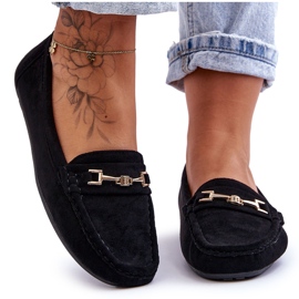 Klassiska Loafers i mocka för damer Svart Corinell