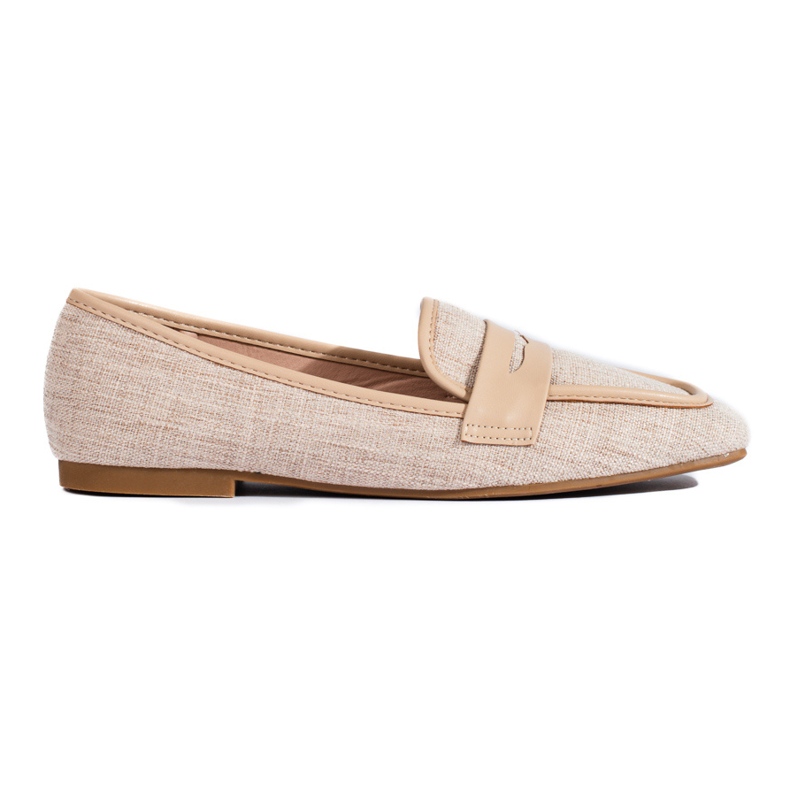Eleganta Shelovet rosa loafers för kvinnor beige