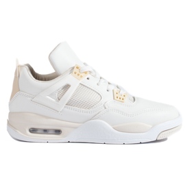 Vita sneakers med tjock sula från Shelovet