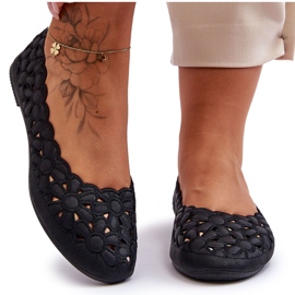 PE1 Genombrutna ballerinor för kvinnor Svart Visionär