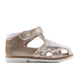 Guldsandaler med en Compagnon-innersula i läder gyllene