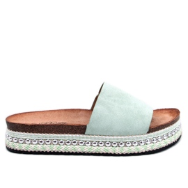 Donnie Green utsmyckade sandaler grön