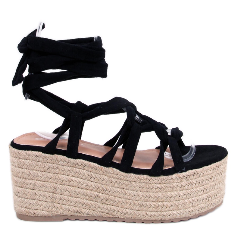 Plattform espadrillor från Manon Black svart