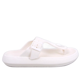 Sadier White flipflops i mjukt skum vit