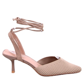 Cordier Khaki sockklackar med öppen häl beige