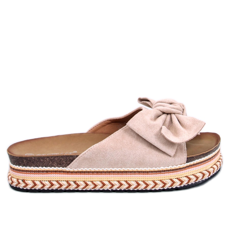 Hög sula rosettsandaler från Delair Beige