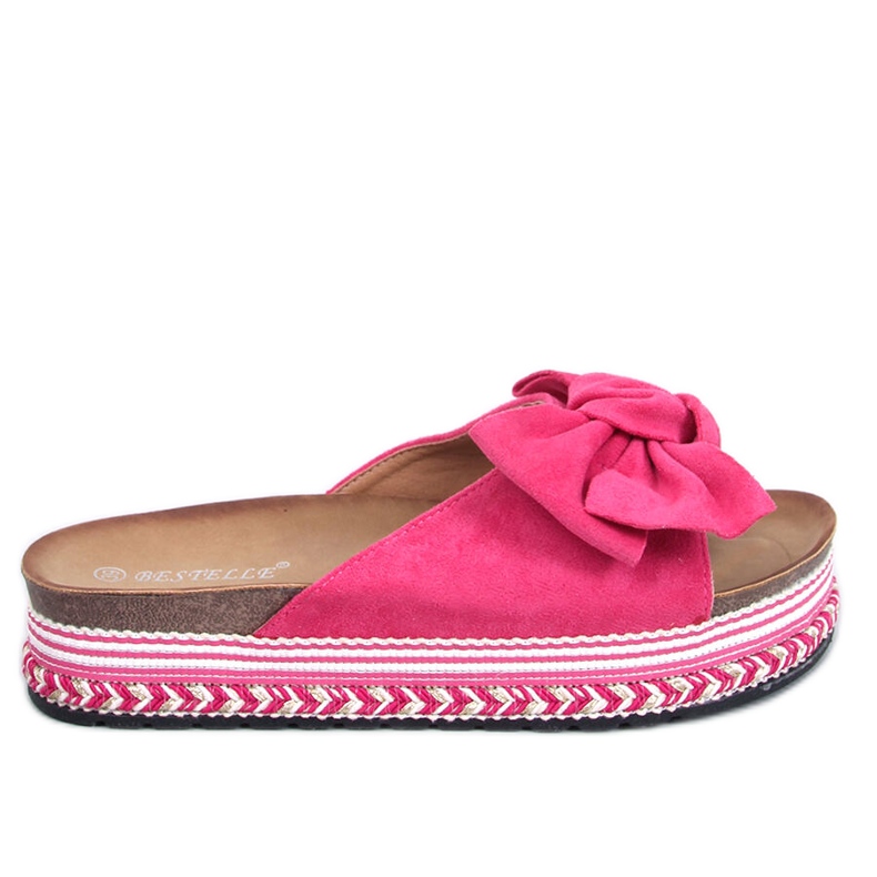 Delair Fuchsia tofflor med hög sula rosa