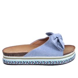 Delair Blue bågsandaler med hög sula blå