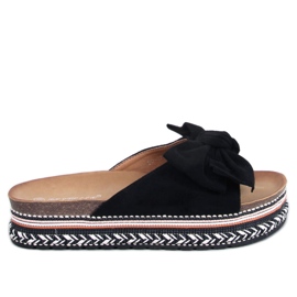 Delair Black höga sulor med rosett svart