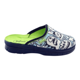 Befado barnskor färg tofflor vit marinblå blå