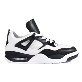 Svarta och vita sneakers med tjock sula från Shelovet