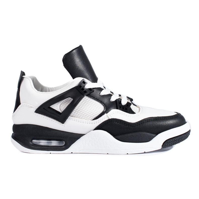 Svarta och vita sneakers med tjock sula från Shelovet