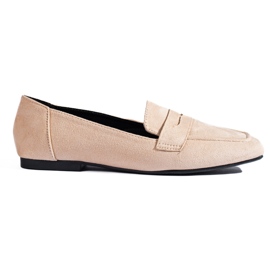 Klassiska loafers i beige mocka från Shelovet