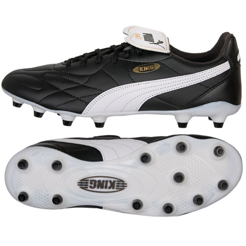 Puma King Top FG/AG M 107348-01 fotbollsskor svart svart
