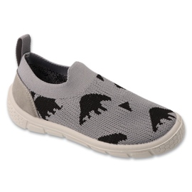 Befado baby tofflor grå 102x005 svart applicering