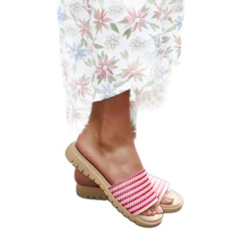 Rosa vävda Capovalle-rutschbanor