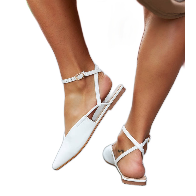 Lazzaro vit plattor med öppen klack