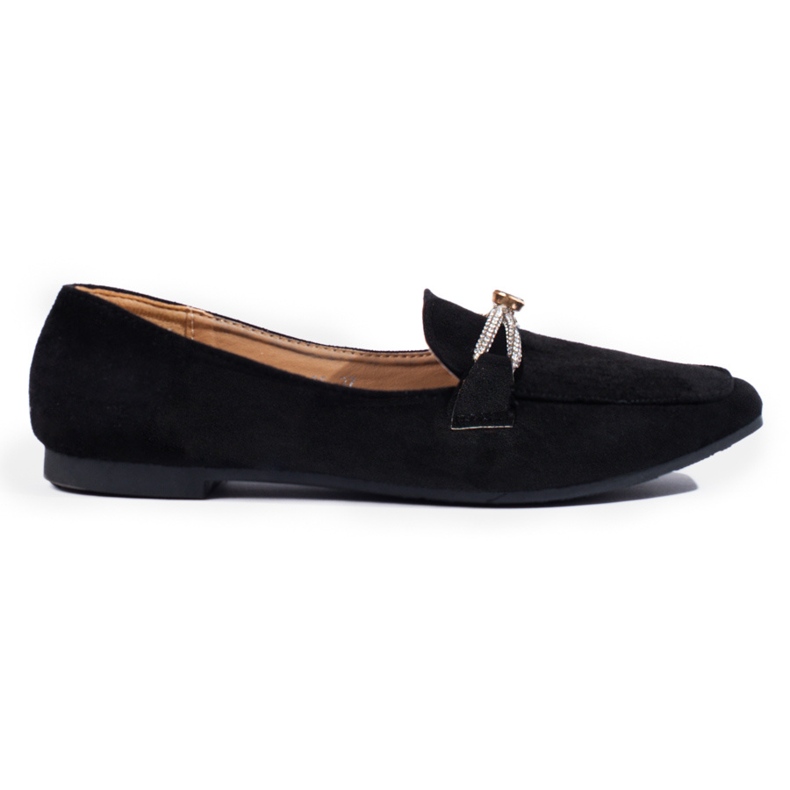 Shelovet slip-on loafers i svart mocka
