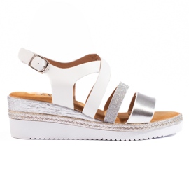 Vita Shelovet kilsandaler för kvinnor