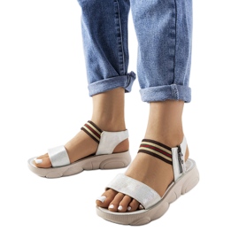 Silver metallic sport sandaler från Parsip silver-