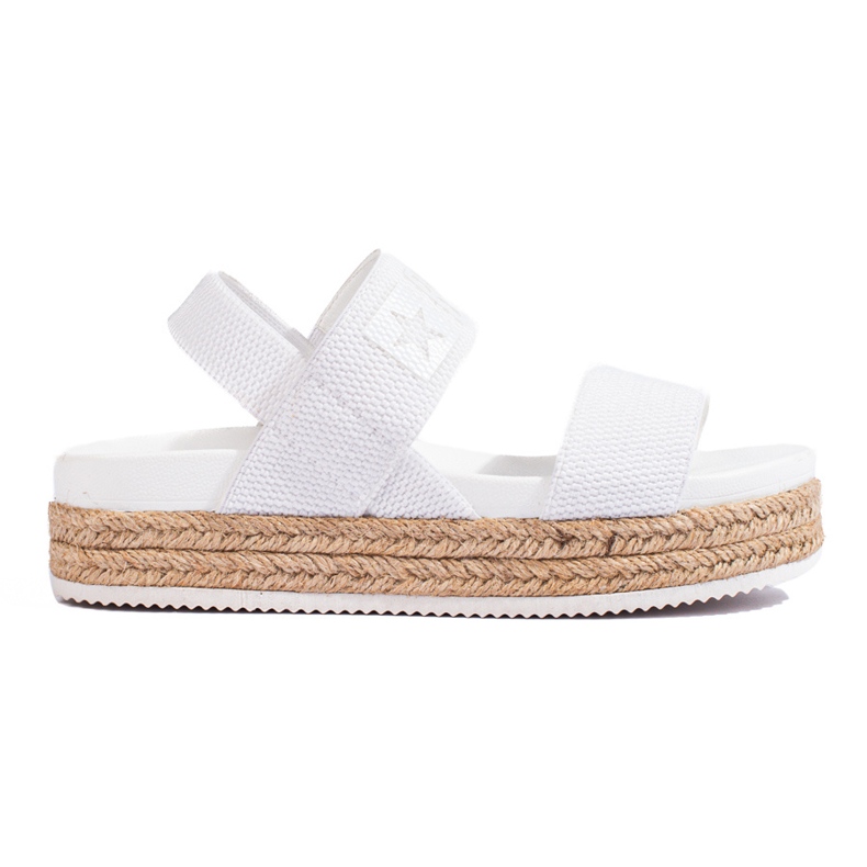 Big Star vita platåsandaler LL274857