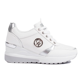 Vita Shelovet wedge sneakers för kvinnor