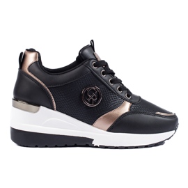 Svarta Shelovet wedge sneakers för kvinnor