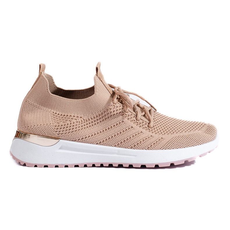 Beige genombrutna sneakers från Shelovet