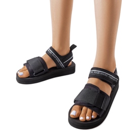 Big Star svarta skumsandaler LL274784