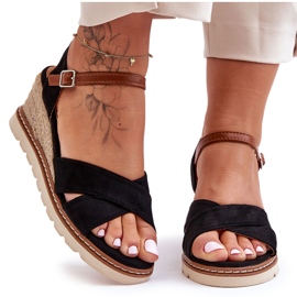 Ljus mocka sandaler svart Celine