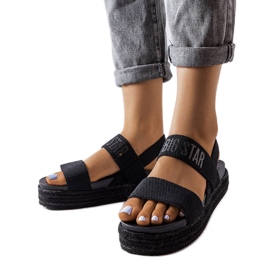 Svarta platåsandaler från Big Star LL274856