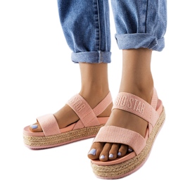 Rosa platåsandaler från Big Star LL274859