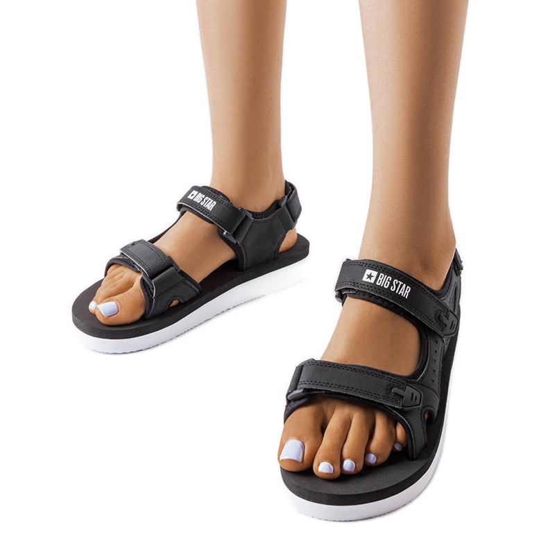 Big Star svarta skumsandaler LL274789