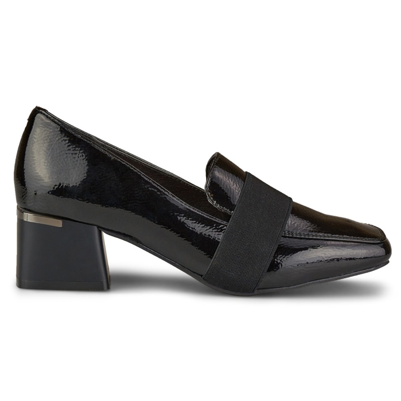 La.Fi Lackläderpumps med låga klackar svart