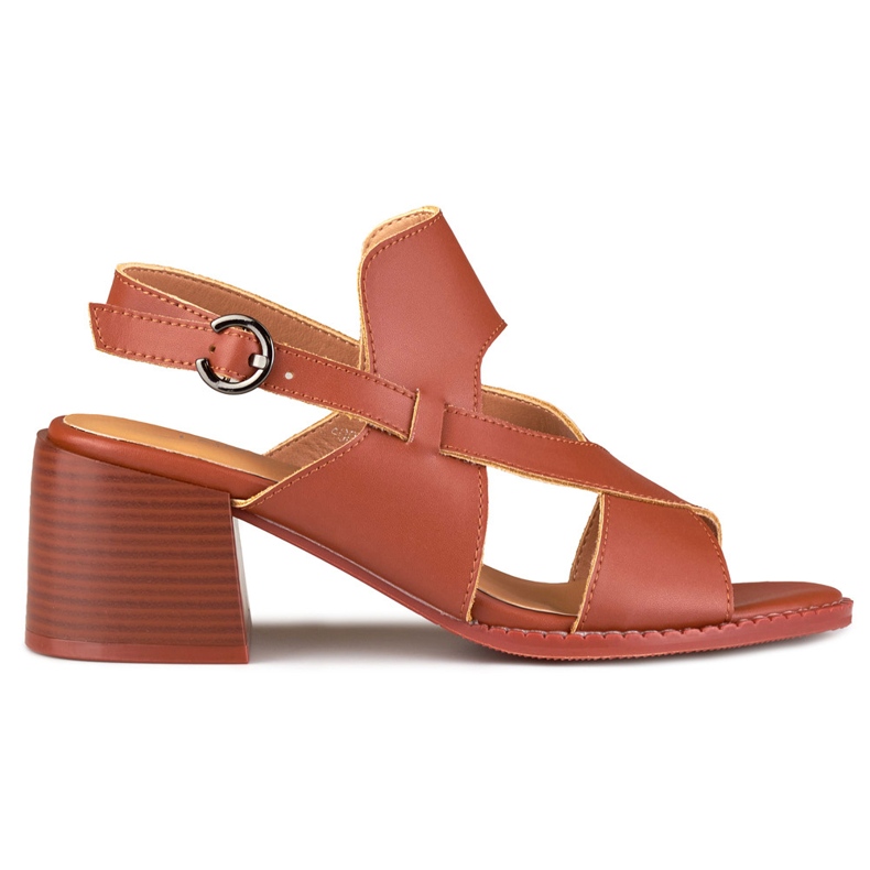 La.Fi Stilettsandaler i brunt läder