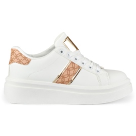 Snygga vita sportskor för kvinnor