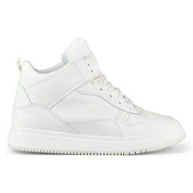 Vita damsneakers ovanför ankeln