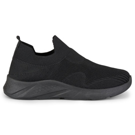 Svarta slip-on sportskor