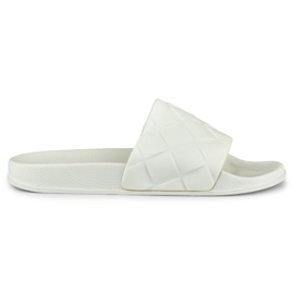 Vita klassiska damtofflor