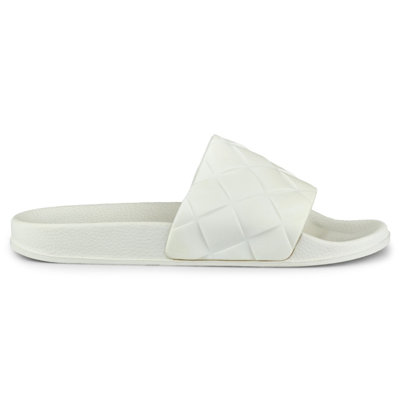 Vita klassiska damtofflor