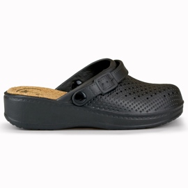 Bekväma damtofflor med täckta fingrar svart