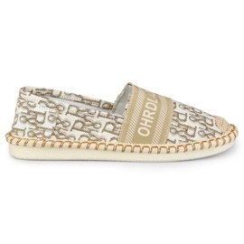 Beige slip-on skor för kvinnor