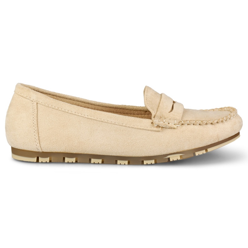 Bekväma beige loafers för dam