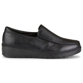 Bekväma dammockasiner av svart eko-läder